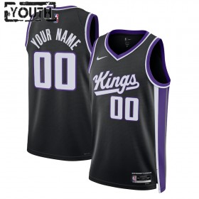 Dres Sacramento Kings Prilagođeni Nike 2023-24 Icon Edition Crno Swingman - Dječji